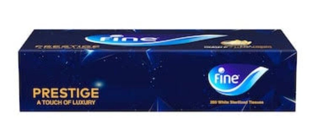 Fine Prestige 3 Ply Facial Tissue Soft pack, 200 Sheets - Image 2